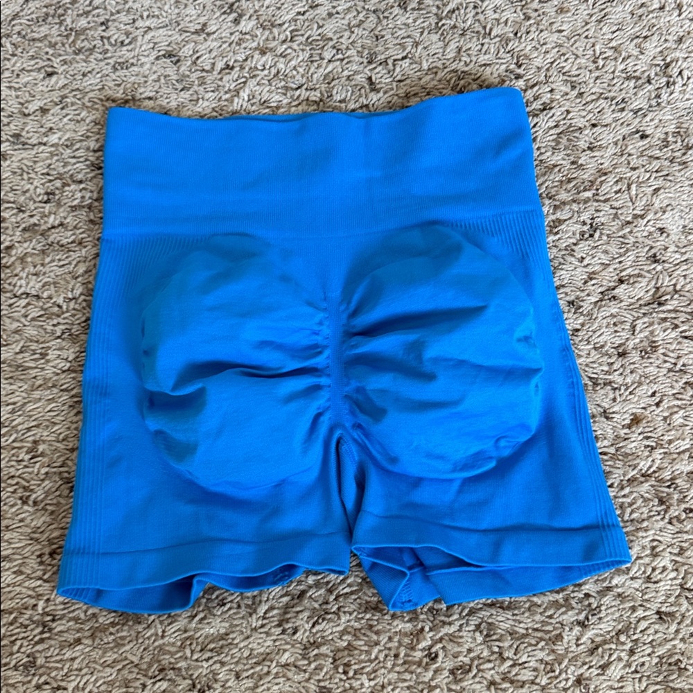 Blue biker shorts
